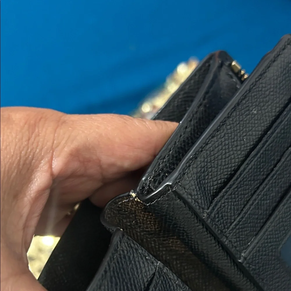 Coach Black Textured Leather Wallet - Picture 7 of 10